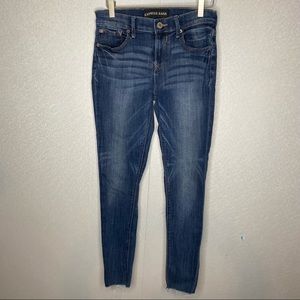 Express Jeans‎ Raw Hem Whiskering Skinny Jeans Size 2